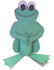 Toilet paper roll frog available from free-kid-crafts book